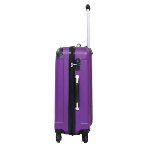 3 Pcs GLOBALWAY Luggage Trolley Case Purple