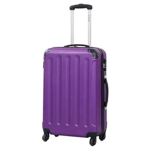 3 Pcs GLOBALWAY Luggage Trolley Case Purple