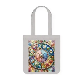 A colourful abstract design Woven Tote Bag