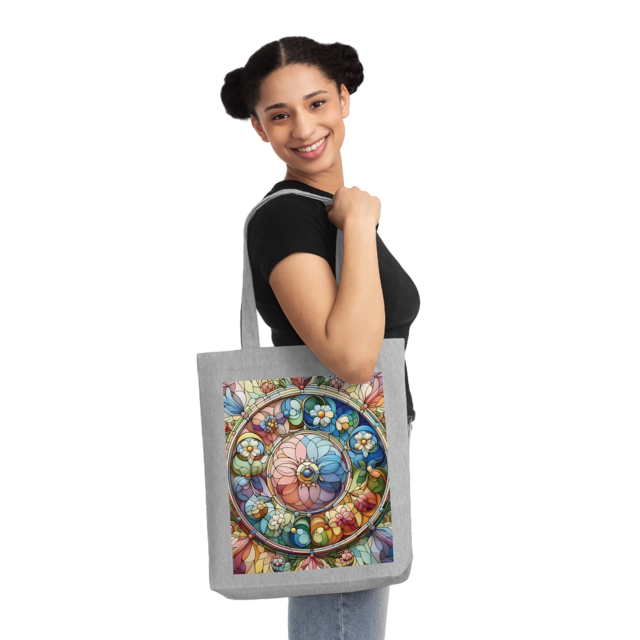 A colourful abstract design Woven Tote Bag