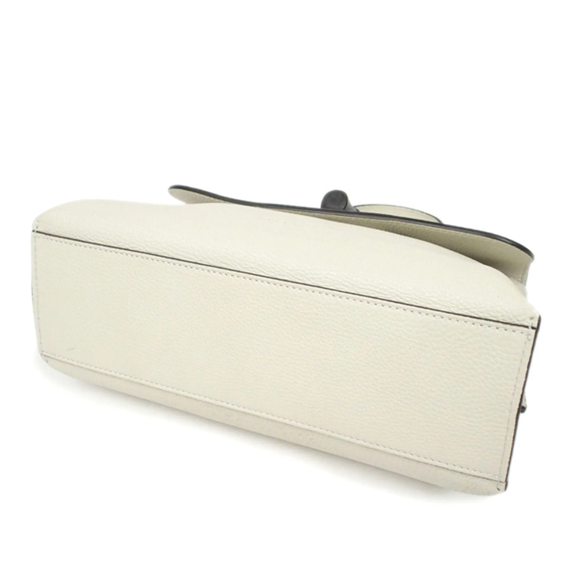 Bamboo Daily Leather Satchel White