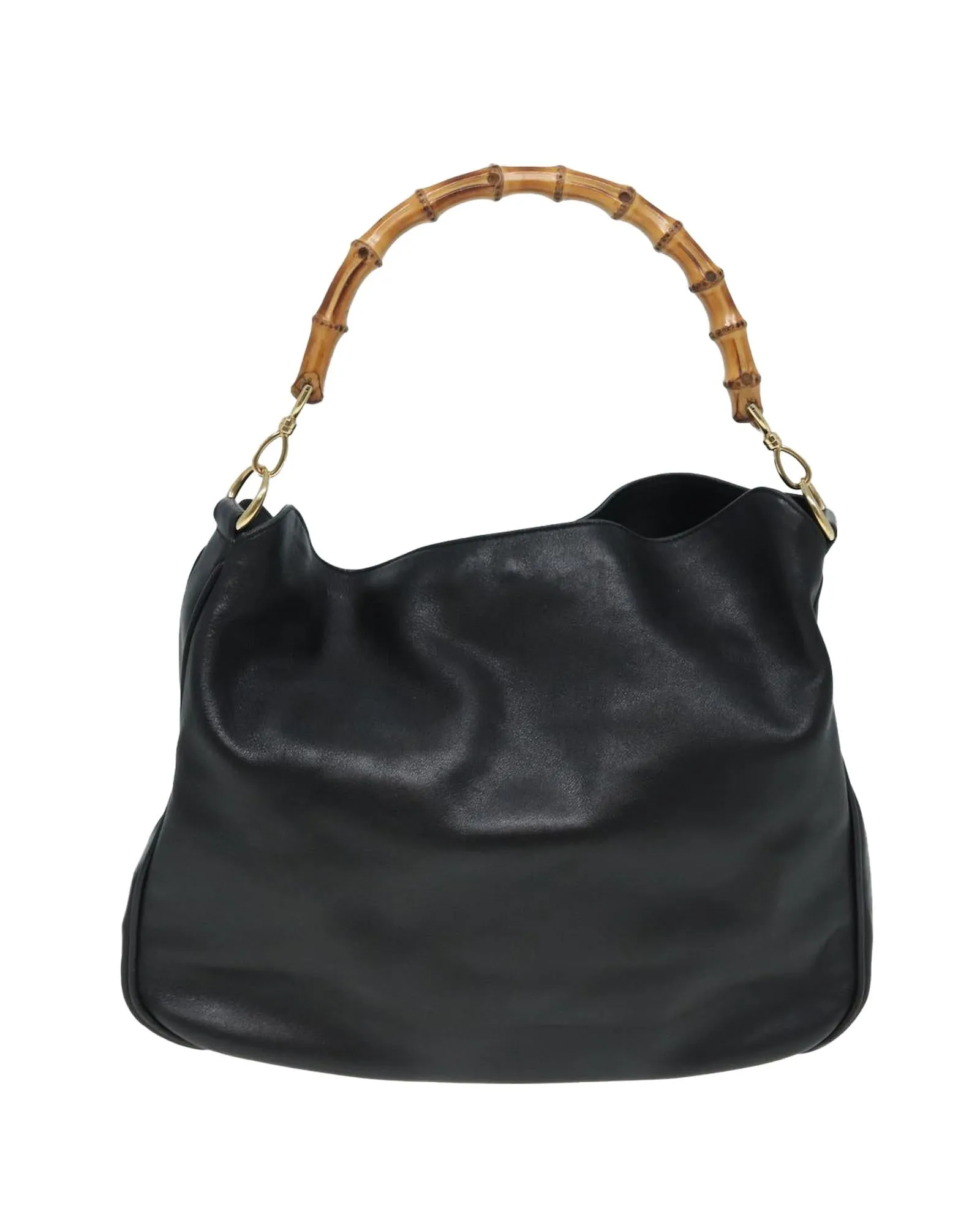 Bamboo Leather Handbag with Authentic Detailing