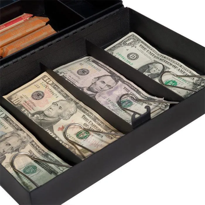 Barska CB11794 17" Cash Box With 6 Compartment Tray