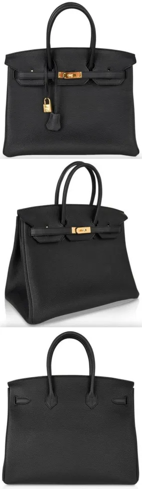 Birkin 35 Bag Black Togo Gold Hardware Ultimate Classic