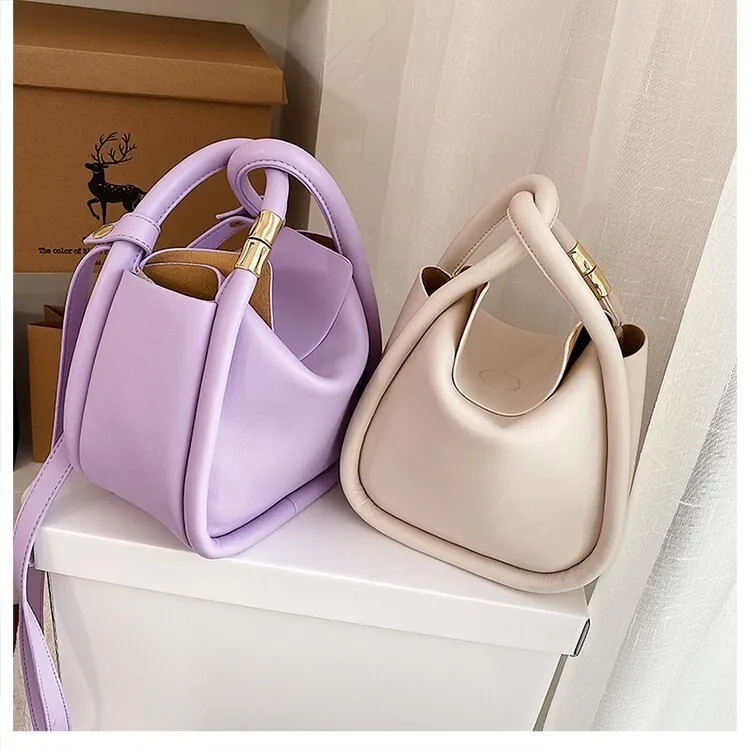 Christmas Gift casual bucket bag for women designer handbags luxury pu leather shoulder crossbody bags lady big purses female sac 2020 summer