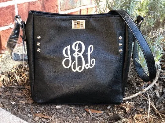 Concealed Carry Bag, Monogram Crossbody Bag, Personalized Purse, Concealed Carry Locking Purse,Crossbody bag, Shoulder bag, leather purse