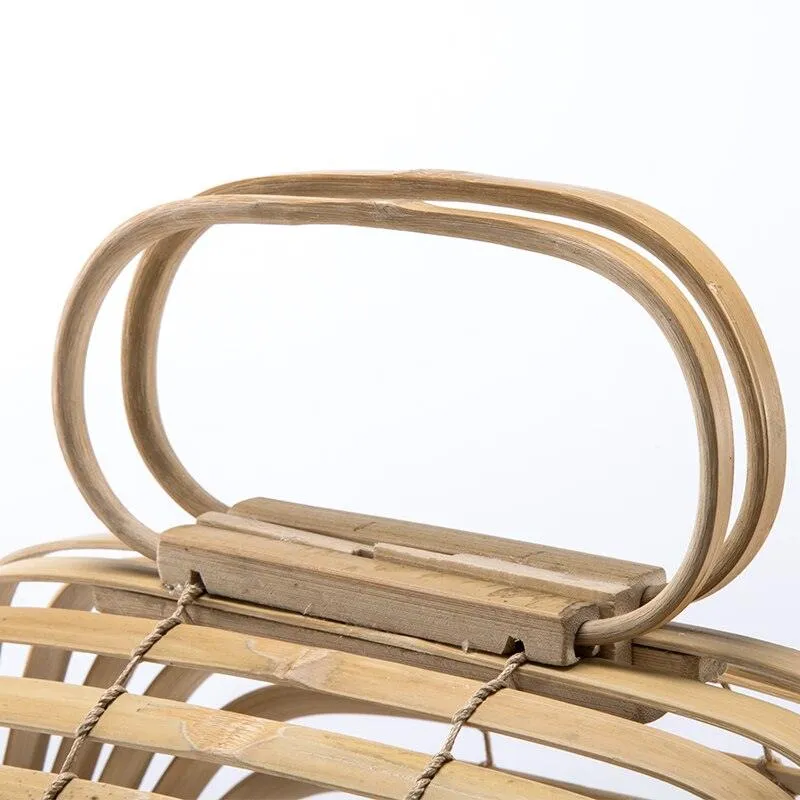 Foldable retro bamboo bag