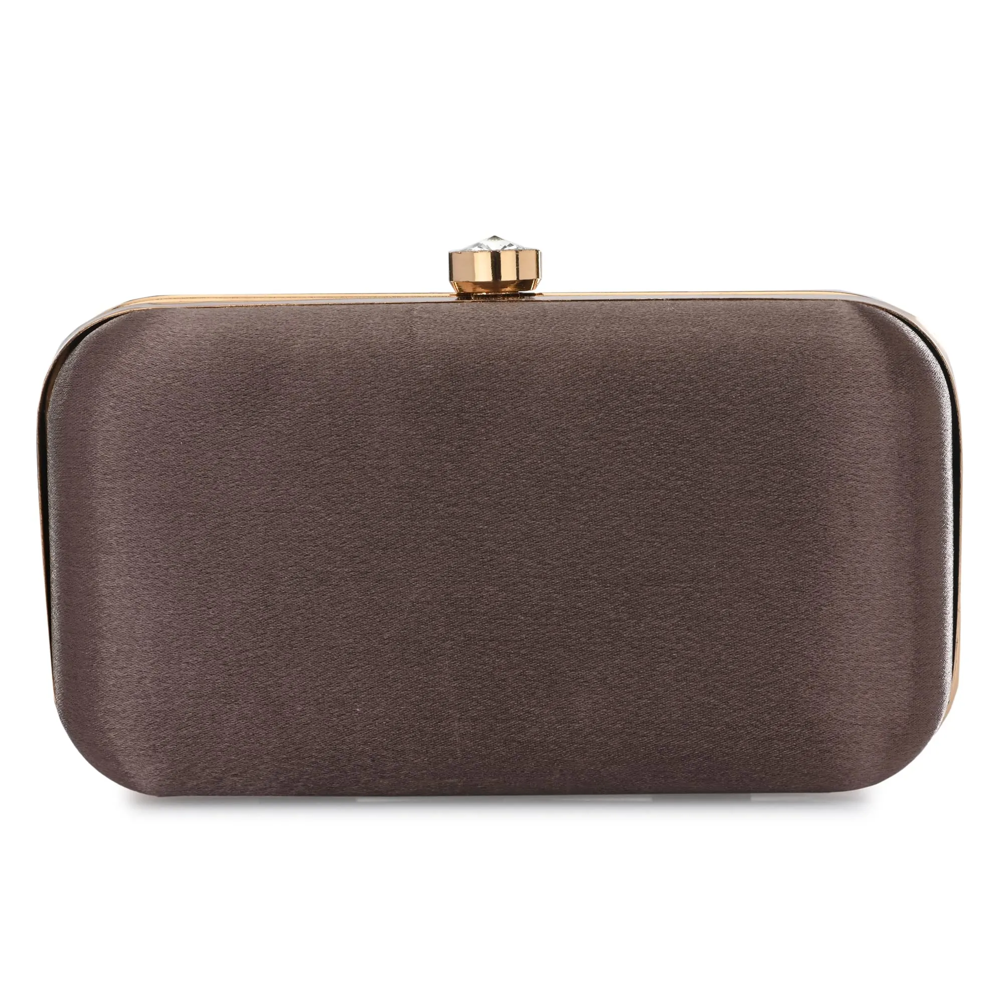 For The Beautiful You Grey Embroidered Car Women's Clutch