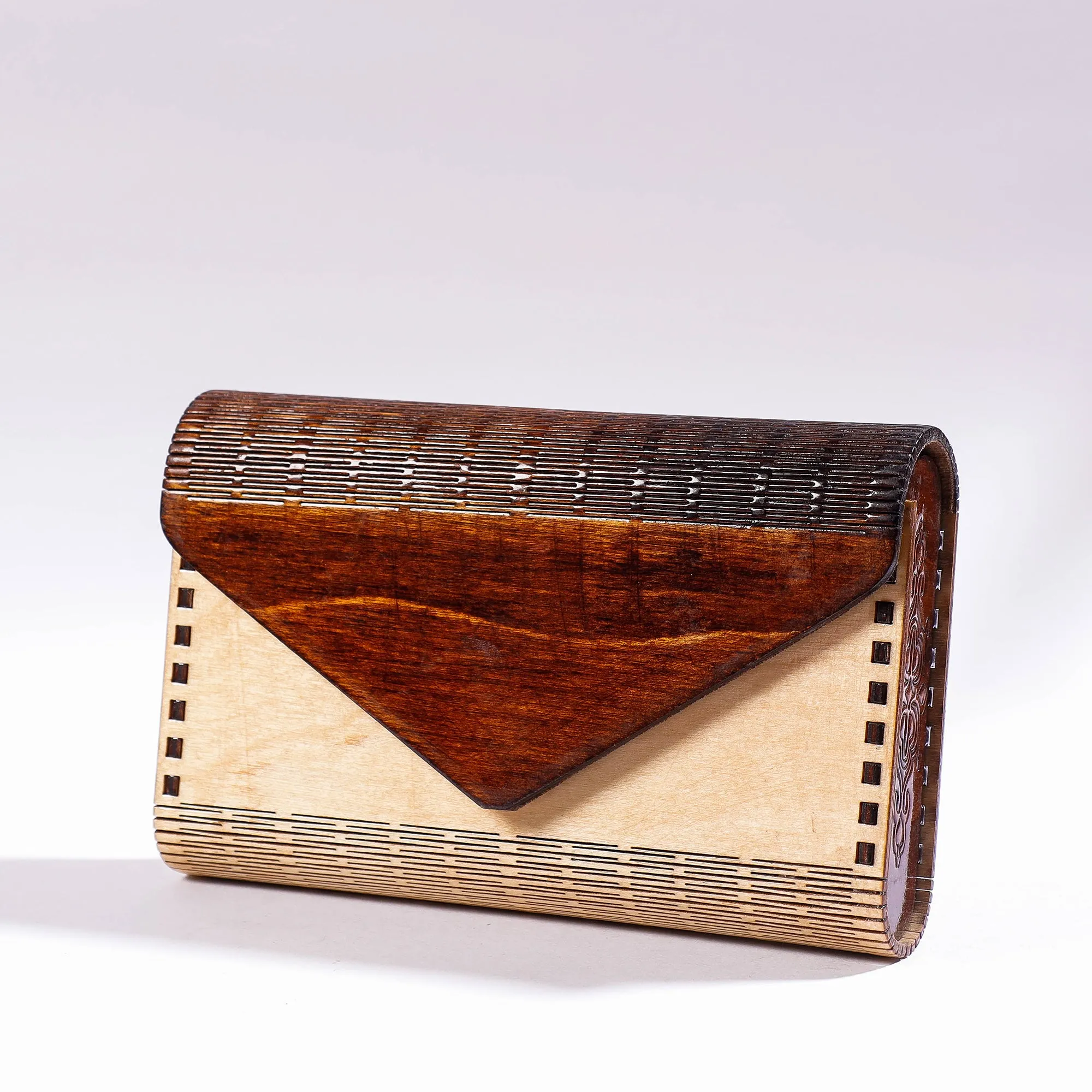 Handcrafted Birch Wooden Clutch