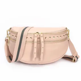 Hi Ho - Studded Crossbody in Blush/Gold