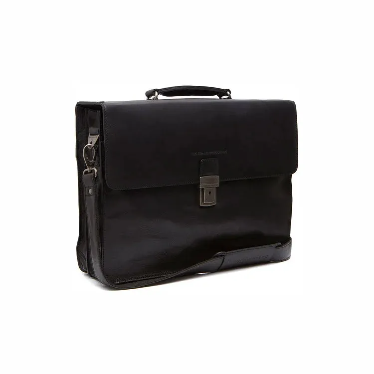 Leather Briefcase - The Chesterfield Brand Oxford Black