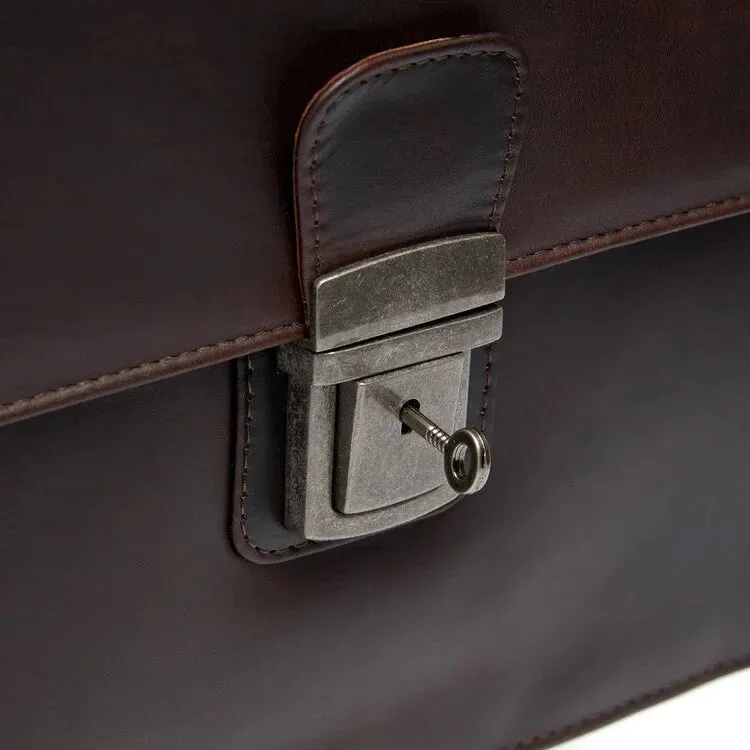 Leather Briefcase - The Chesterfield Brand Venice Brown