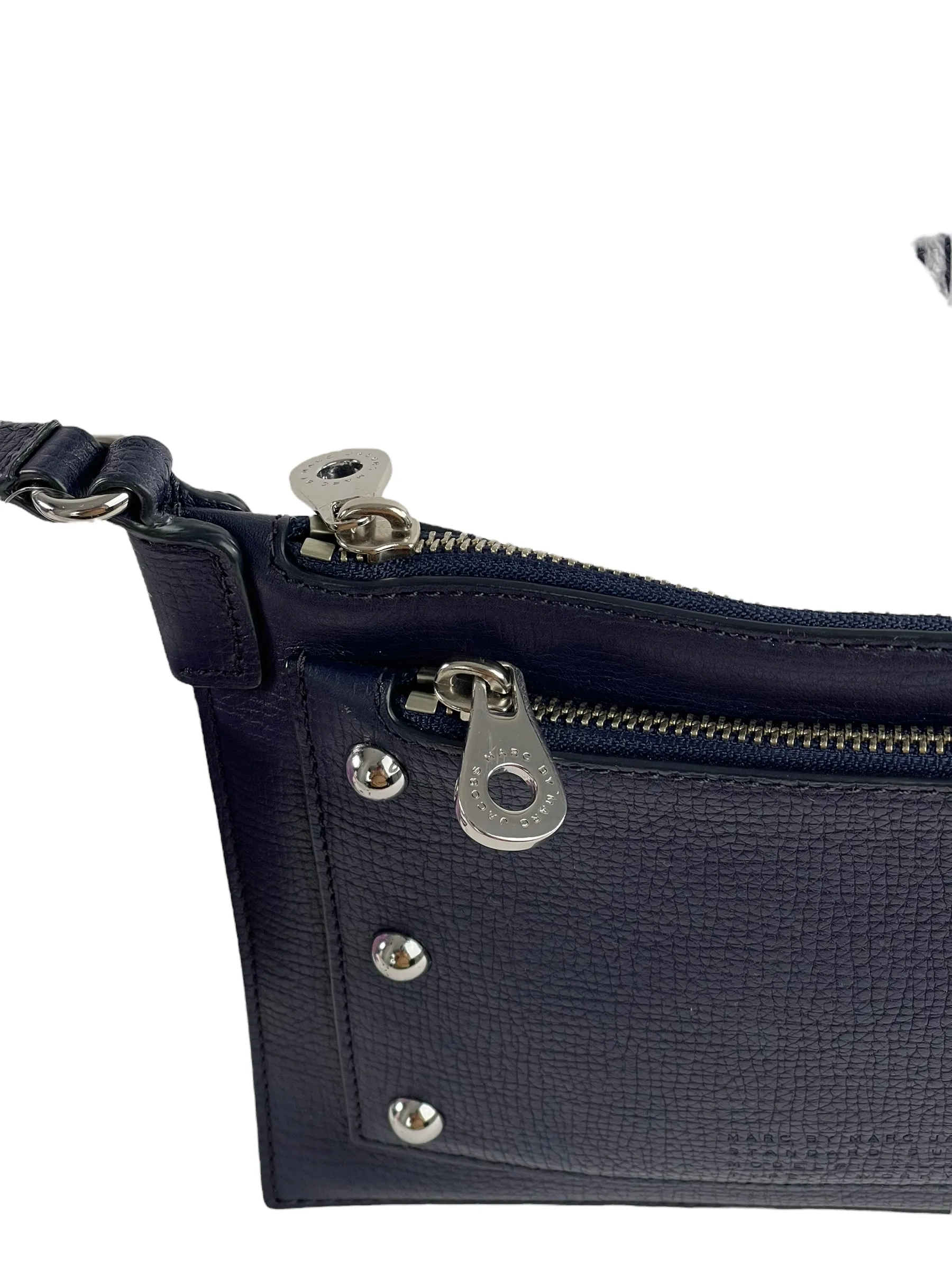 Marc by Marc Jacobs Navy Leather Studded Crossbody