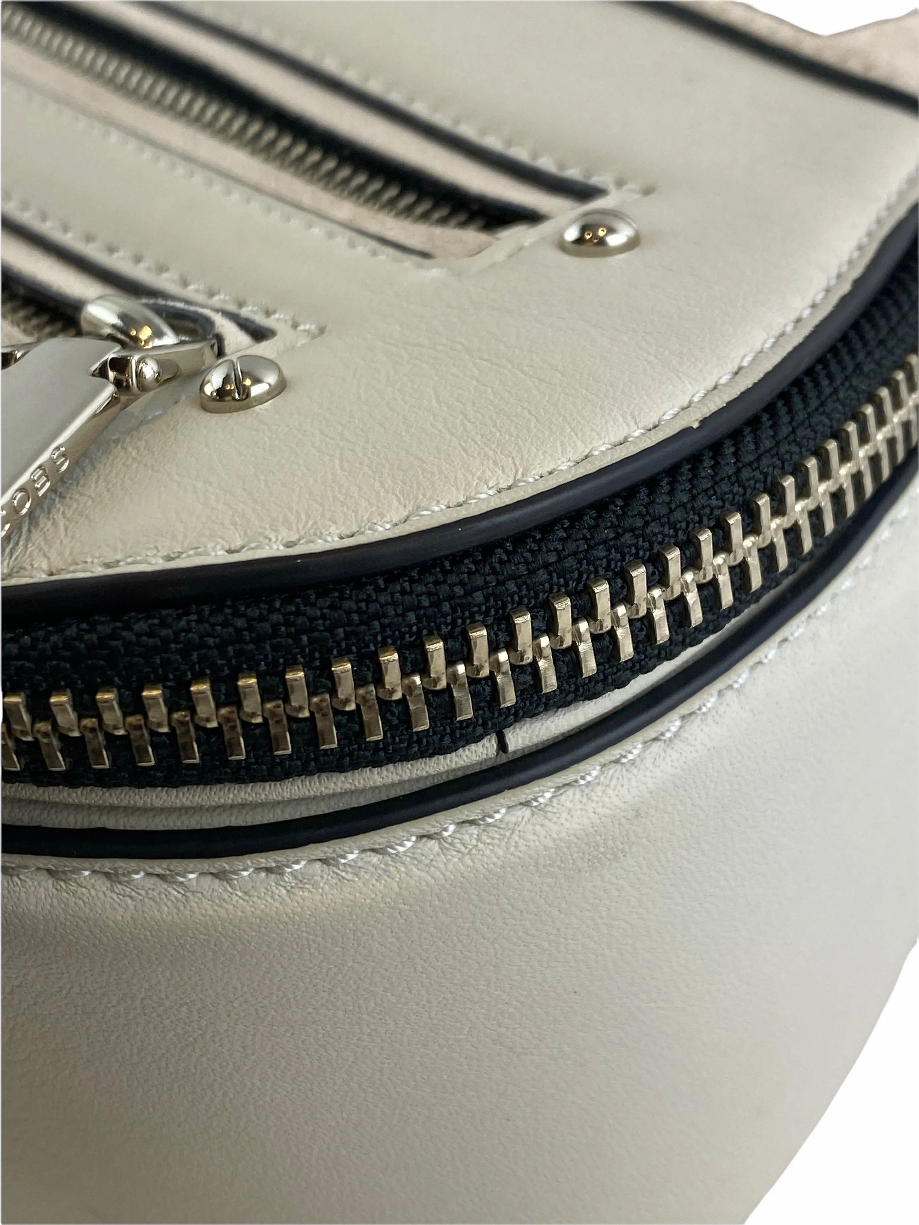 Marc Jacobs Cream Studded Leather Crossbody