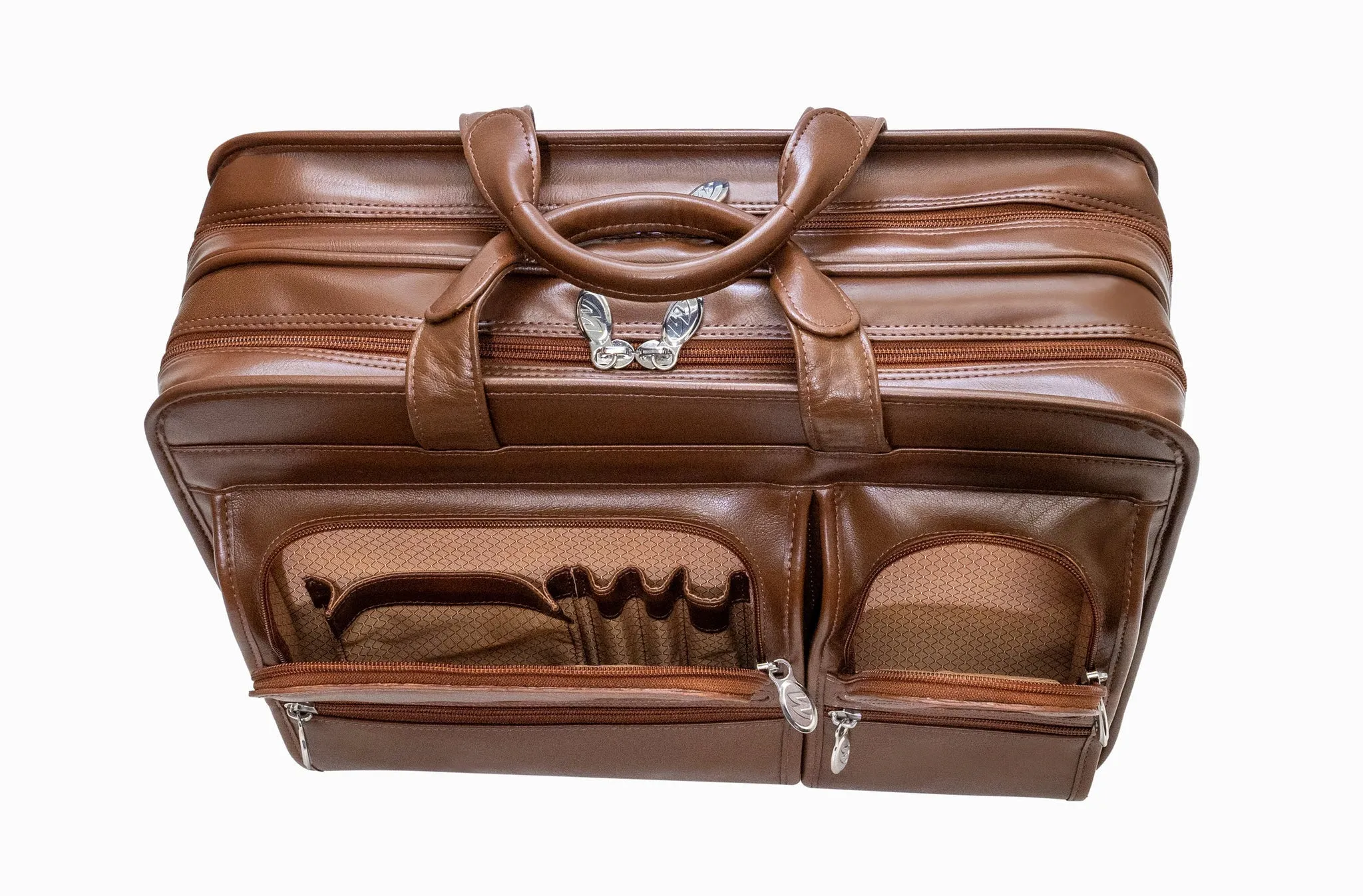 McKlein USA Hubbard Leather Double Compartments Laptop Case