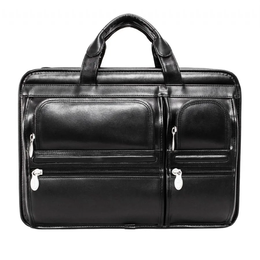 McKlein USA Hubbard Leather Double Compartments Laptop Case