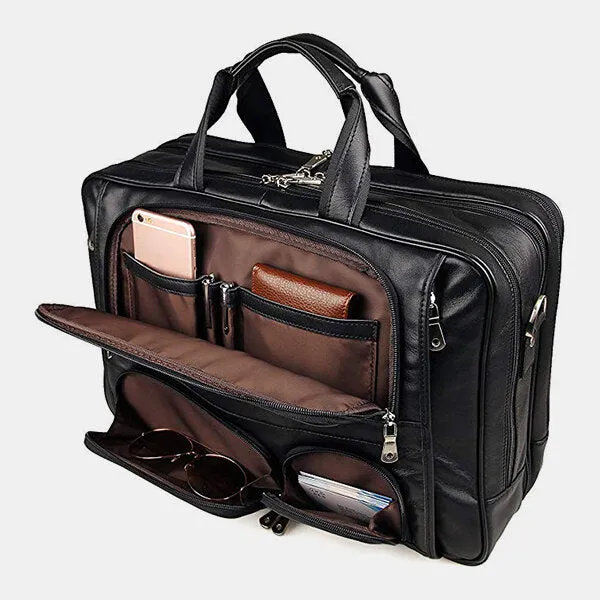 Men Multi-pocket Waterproof 15.6 Inch Laptop Bag Briefcase Business Handbag Crossbody Bag