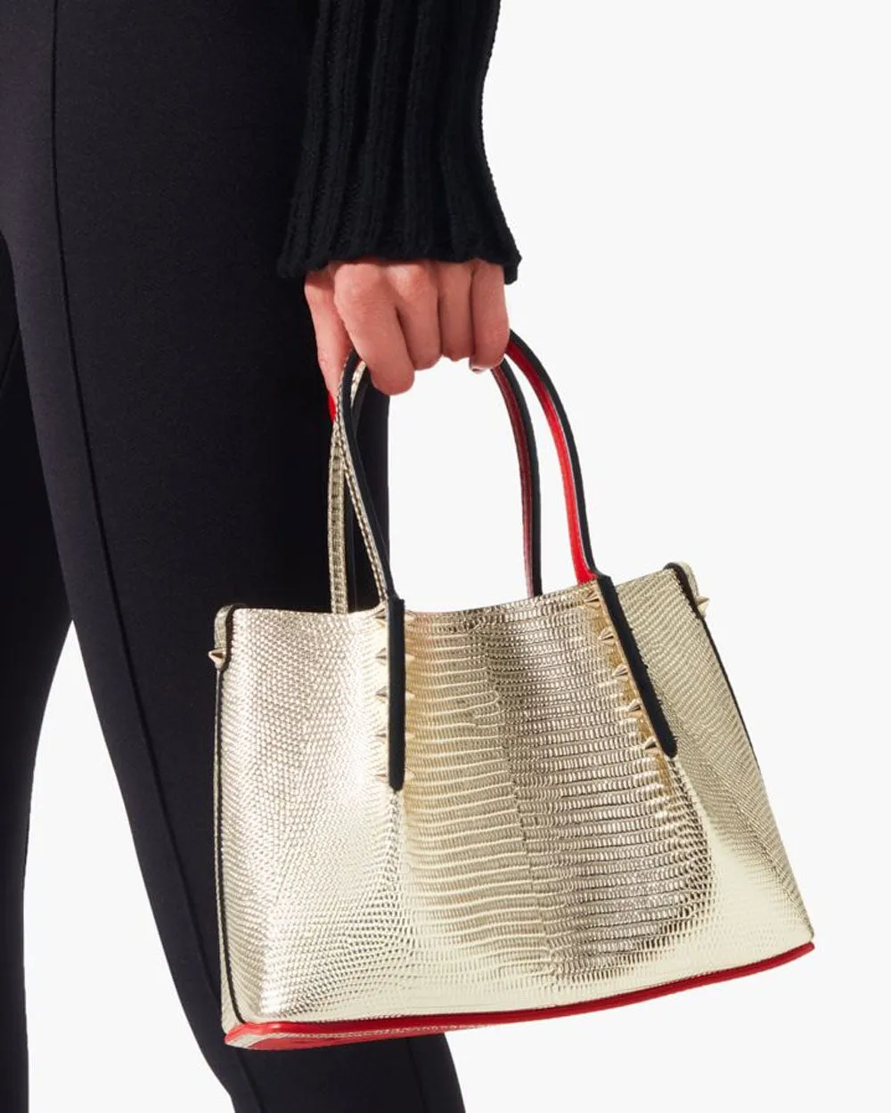 Mini Cabarock Tote in Embossed Plantine Gold