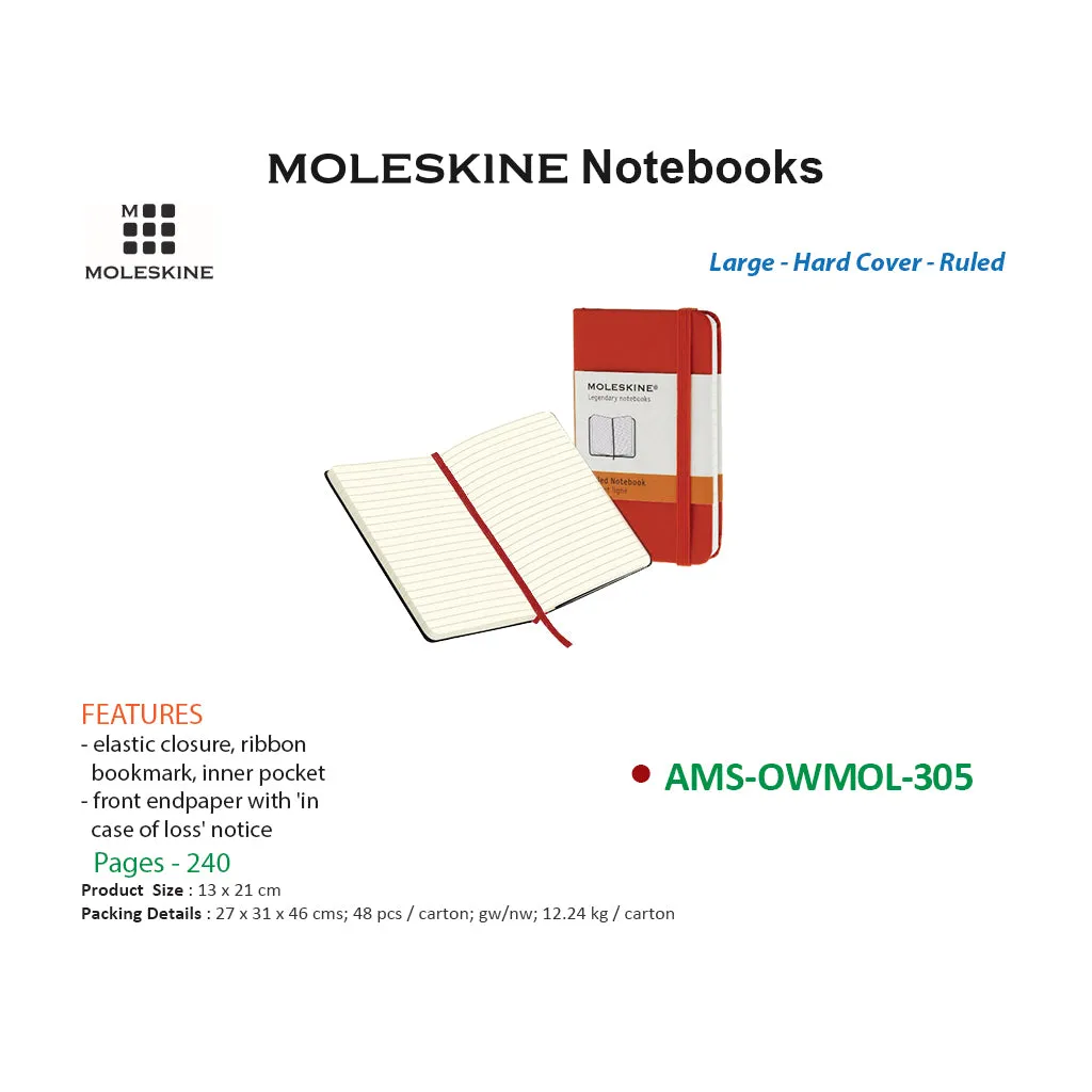 Moleskine Classic Notebook Red 305