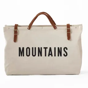 Mountains Canvas Utility Bag - Natural