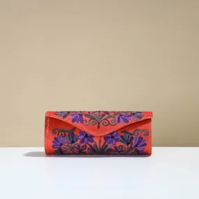 Orange - Kashmiri Crewel Hand Embroidery Velvet Clutch 33