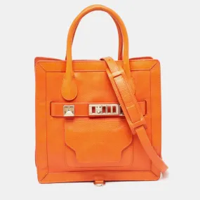 Orange Leather PS11 Tote