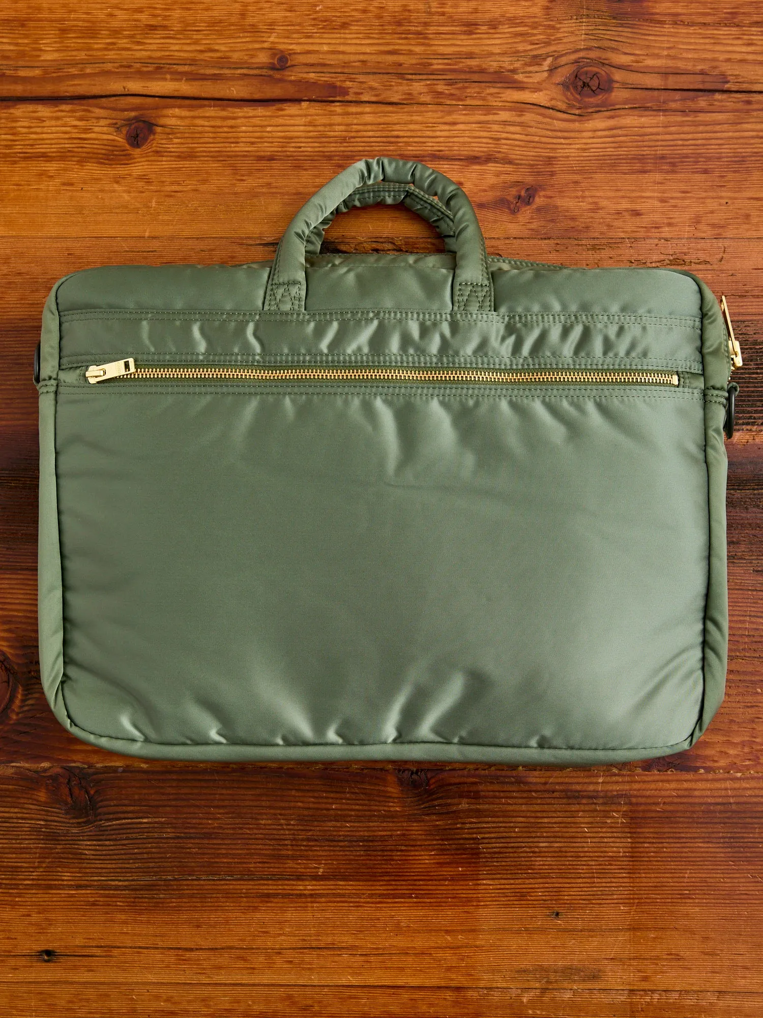 "Tanker" 2-Way Briefcase in Sage Green