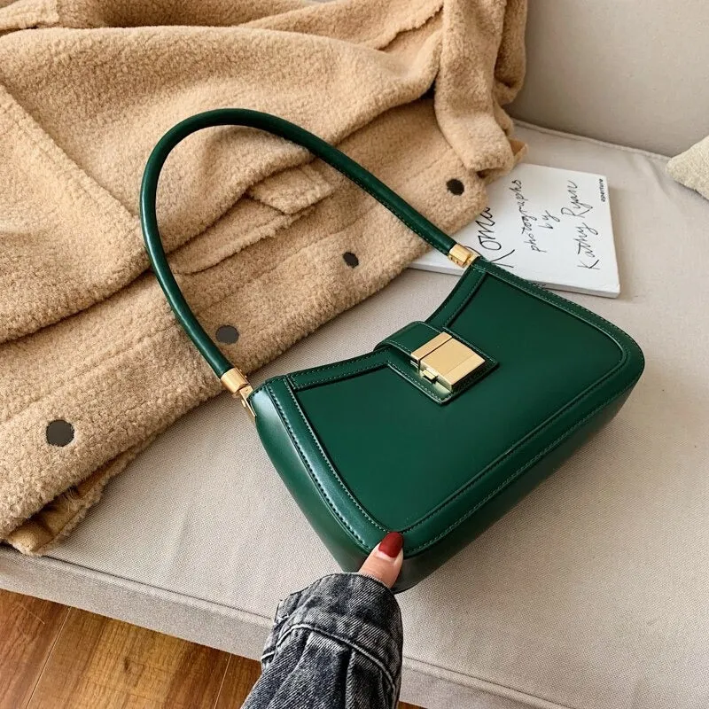 Retro Designer Lock Handbag