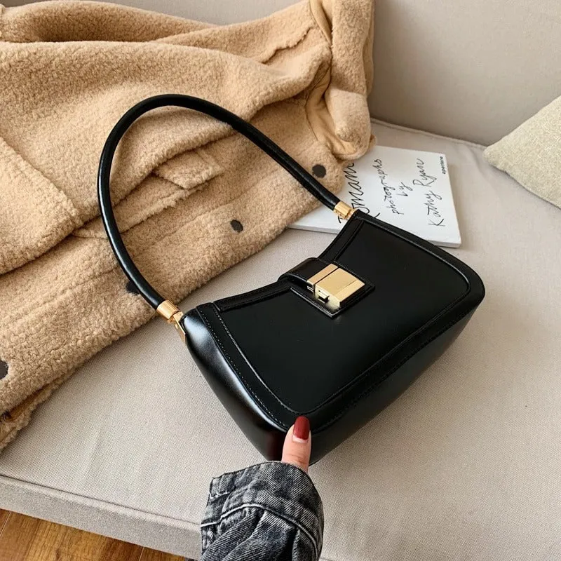 Retro Designer Lock Handbag