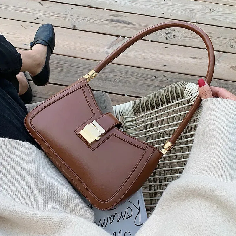 Retro Designer Lock Handbag