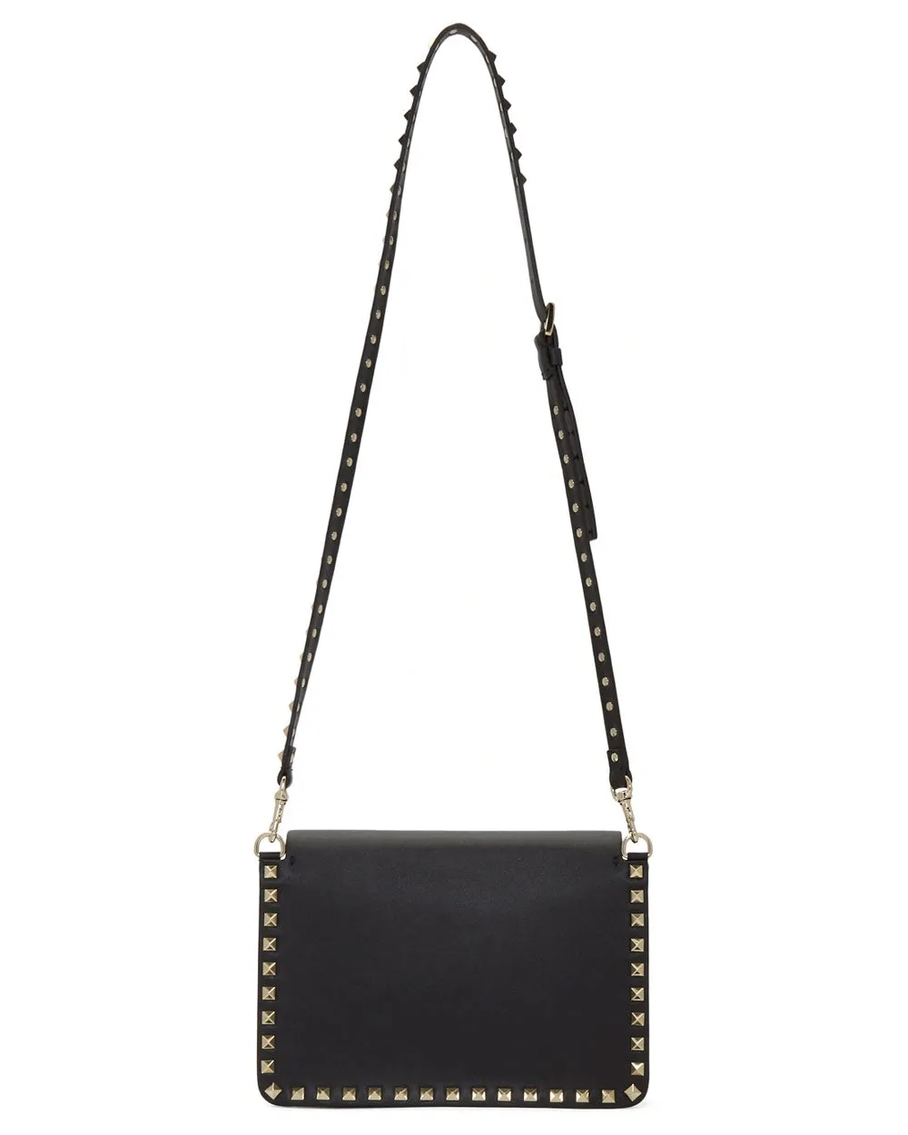 Rockstud Small Shoulder Bag in Black