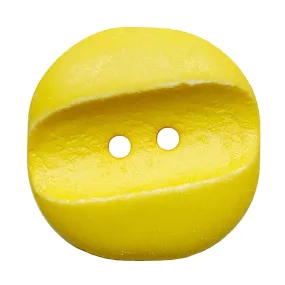 Square Polyamide 28mm Button - Yellow