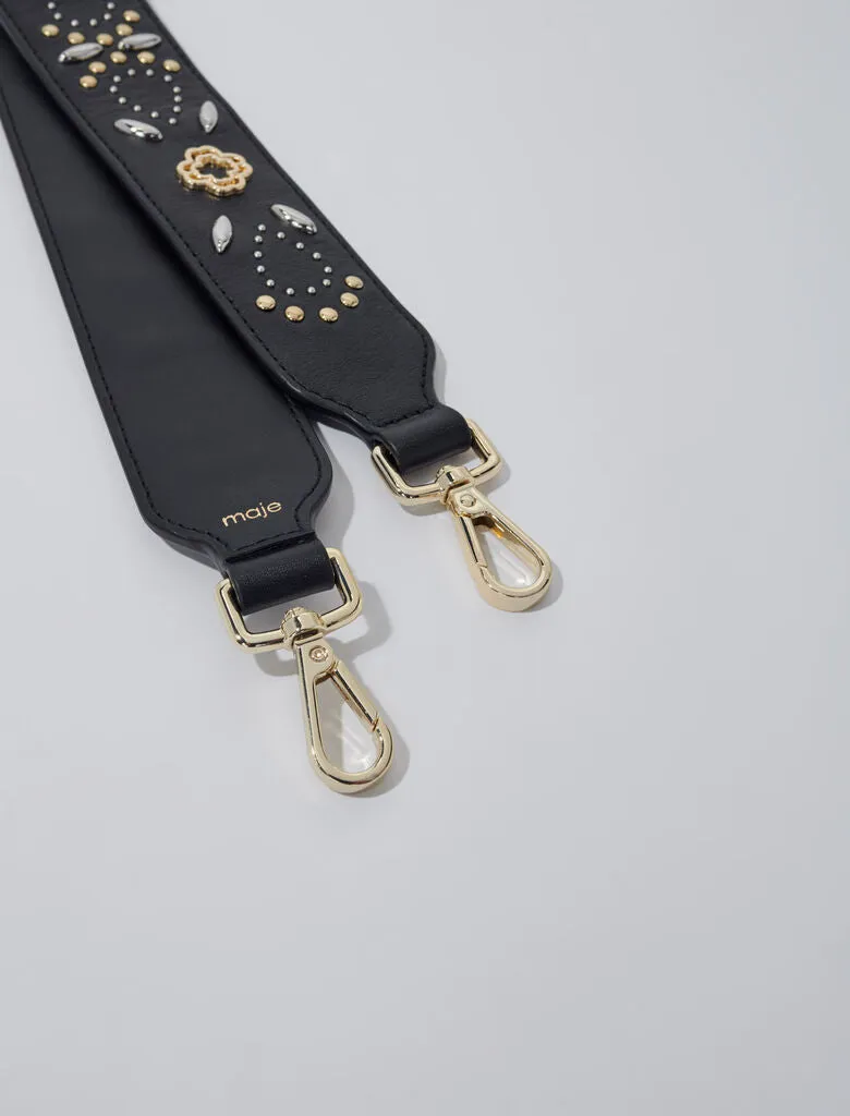 Studded leather strap