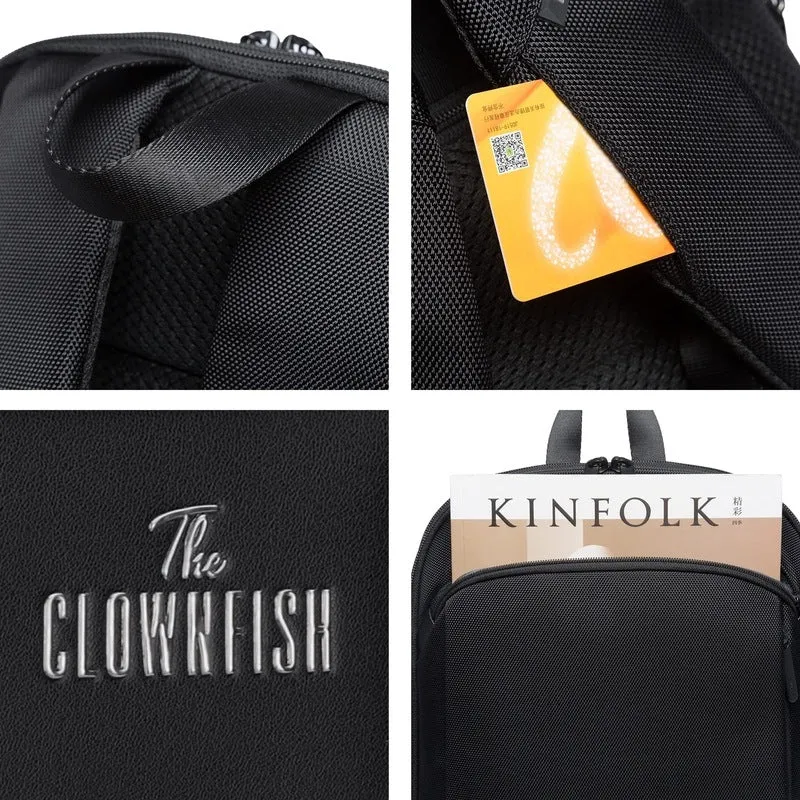 THE CLOWNFISH 10 Litres New Unisex Expandable Light Backpack Casual School Bags 15.6 Laptop Backpack Shoulder Bagpack, Black