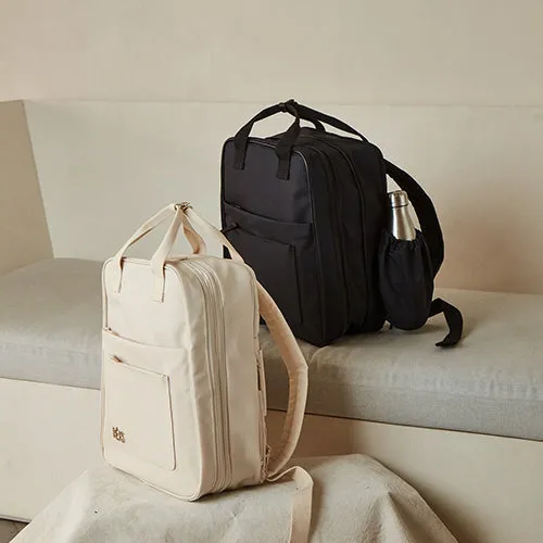 The Expandable Backpack in Beige