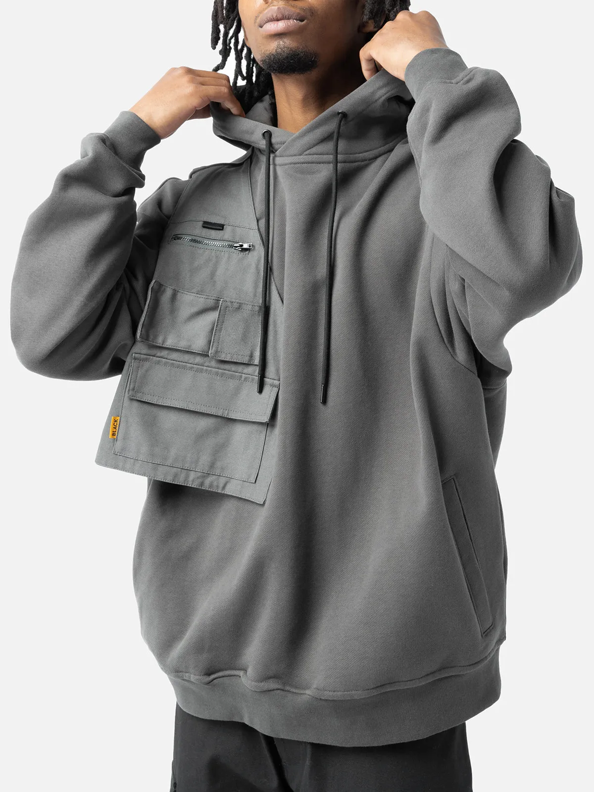 Utility Pocket Vest Hoodie