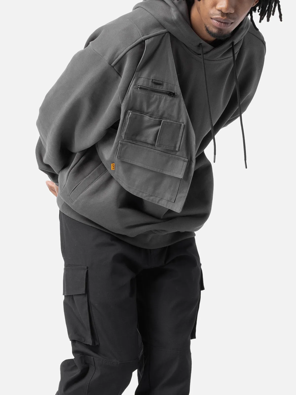 Utility Pocket Vest Hoodie