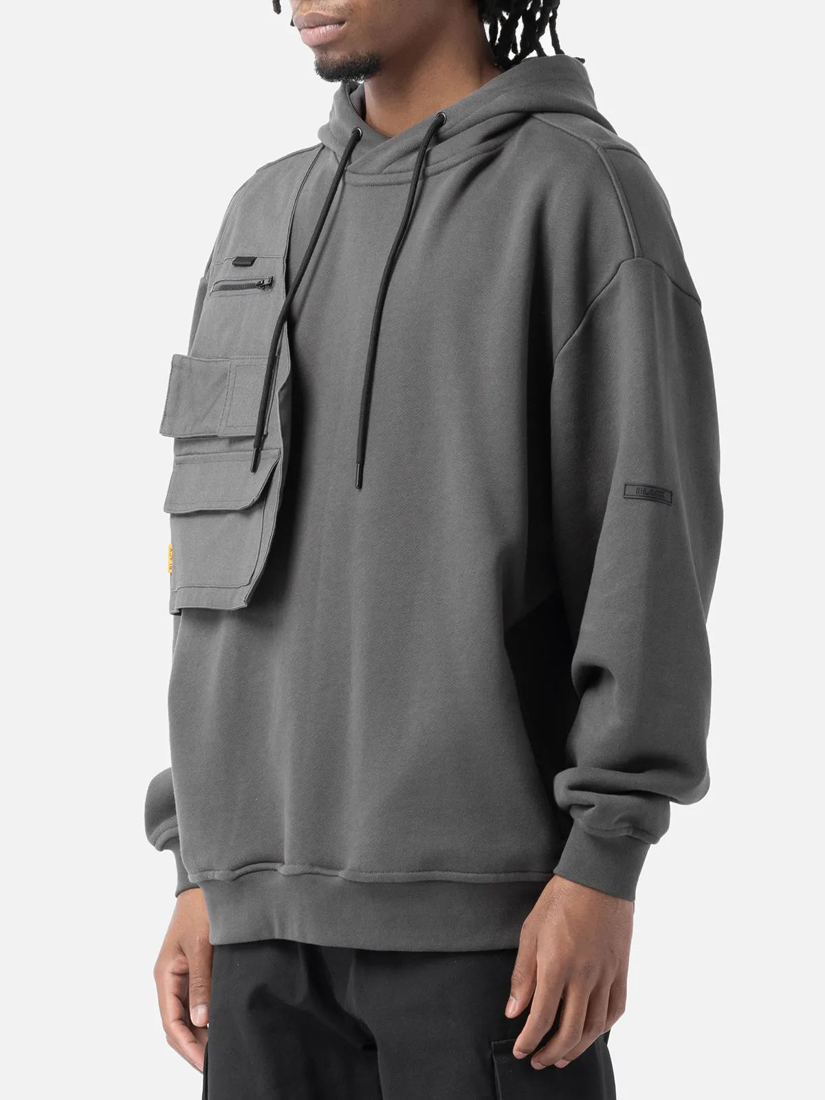 Utility Pocket Vest Hoodie