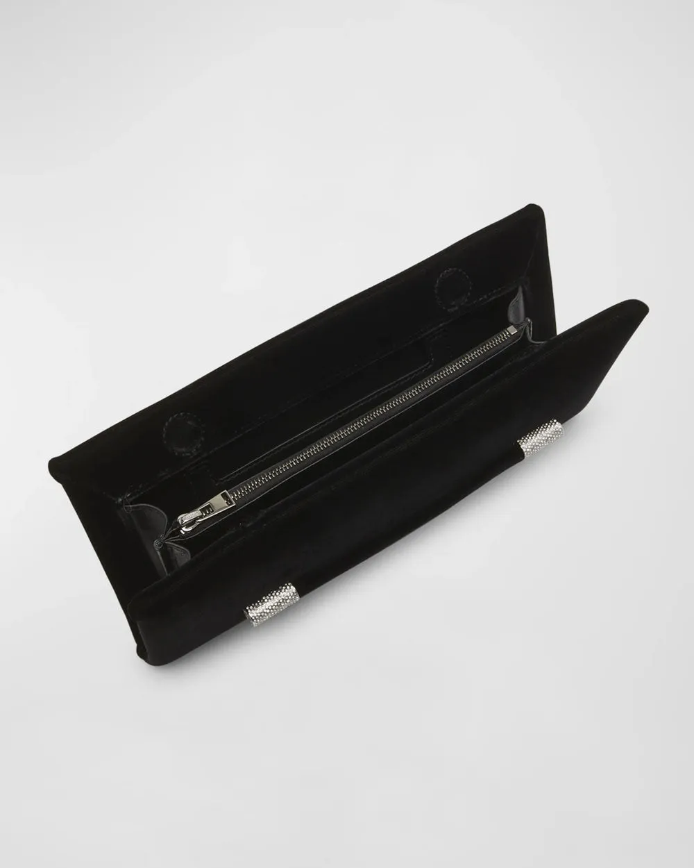 Velvet Long Clutch in Black