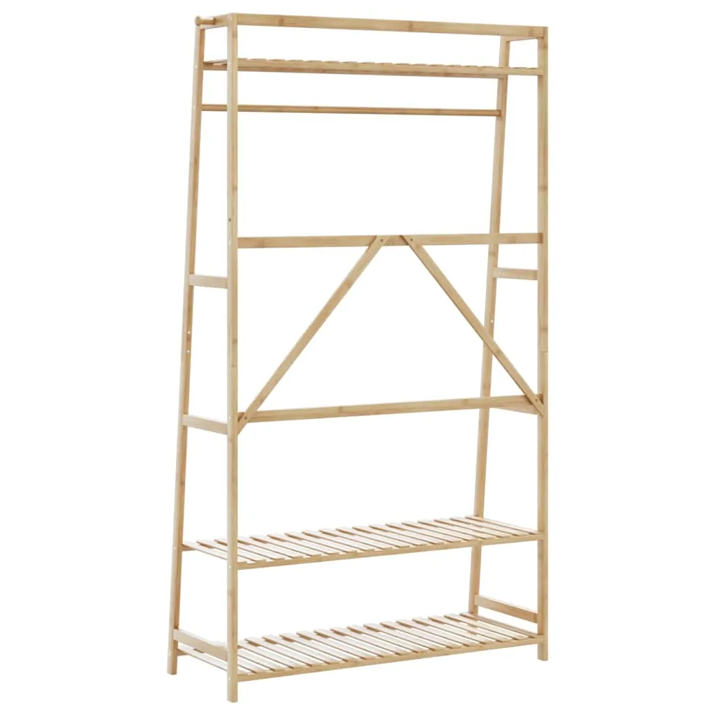 vidaXL Clothes Rack with Shelves 110x40x180 cm Bamboo