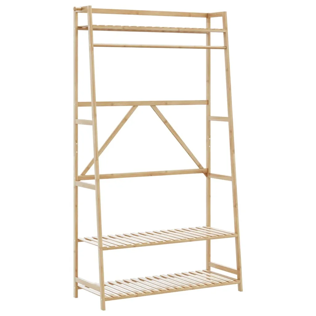 vidaXL Clothes Rack with Shelves 110x40x180 cm Bamboo