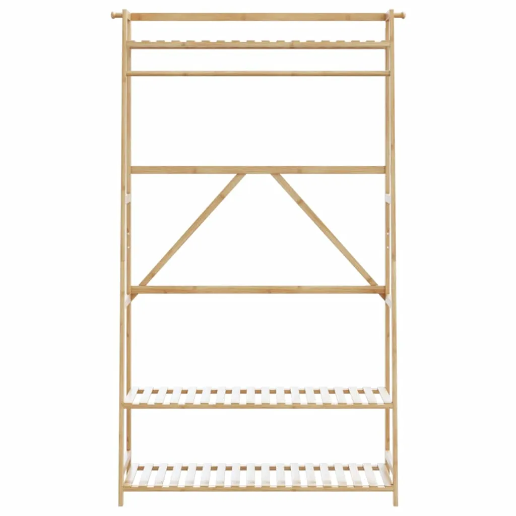 vidaXL Clothes Rack with Shelves 110x40x180 cm Bamboo