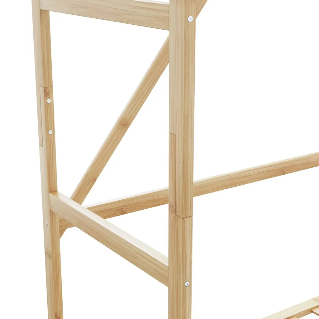 vidaXL Clothes Rack with Shelves 80x40x175 cm Bamboo